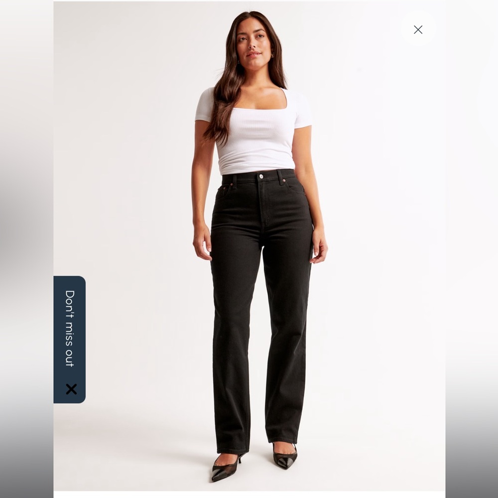 Abercrombie & Fitch Ultra High Rise Black Jeans NWT